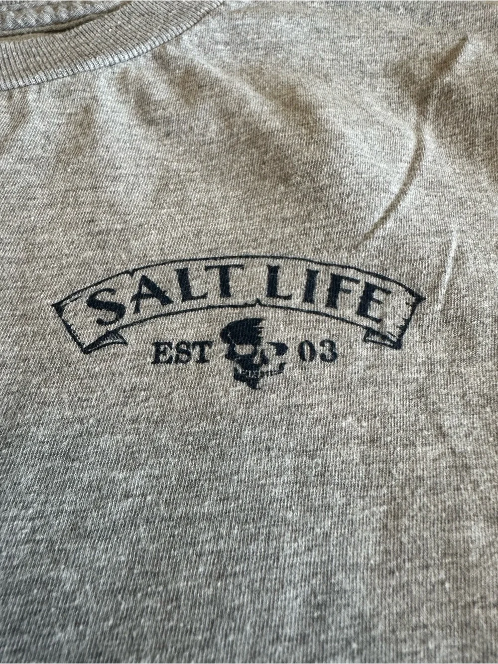 Salt Life Heather Gray Short Sleeve Logo Tee